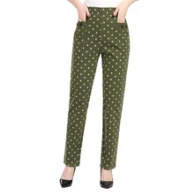 *#Best Price Woman Polka Dot Trouser Autumn Casual Elastic Waist Green Gray Navy Blue Dotted Pattern Pants For Women Cotton Bottoms Plus Size *#Best Price Woman Polka Dot Trouser Autumn Casual Elastic Waist Green Gray Navy Blue Dotted Pattern Pants For Women Cotton Bottoms Plus Size
