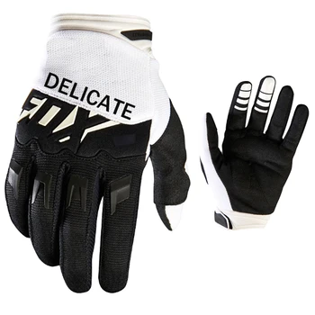 

Locomotive Delicate FOX Air Mesh Cycling Gloves Black White Mens Woman unisex guantes Motorcycle luvas