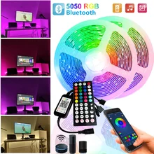 

LED Strip Light 44-keys Bluetooth APP Music Timing Function RGB 5050 Colorful Strip Tape for Hoom Decor Bar Party Ambient Light