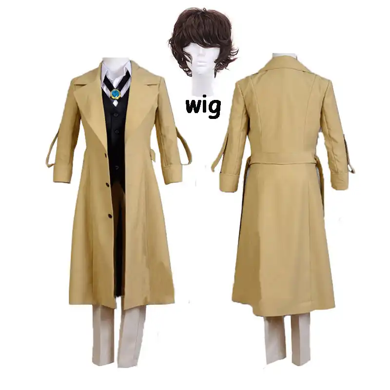 Bungo Stray Dogs Armed Detective Agency Osamu Dazai Cosplay Trench Coat Suit Pants Vest Literary Stray Dogs Halloween Costume Aliexpress