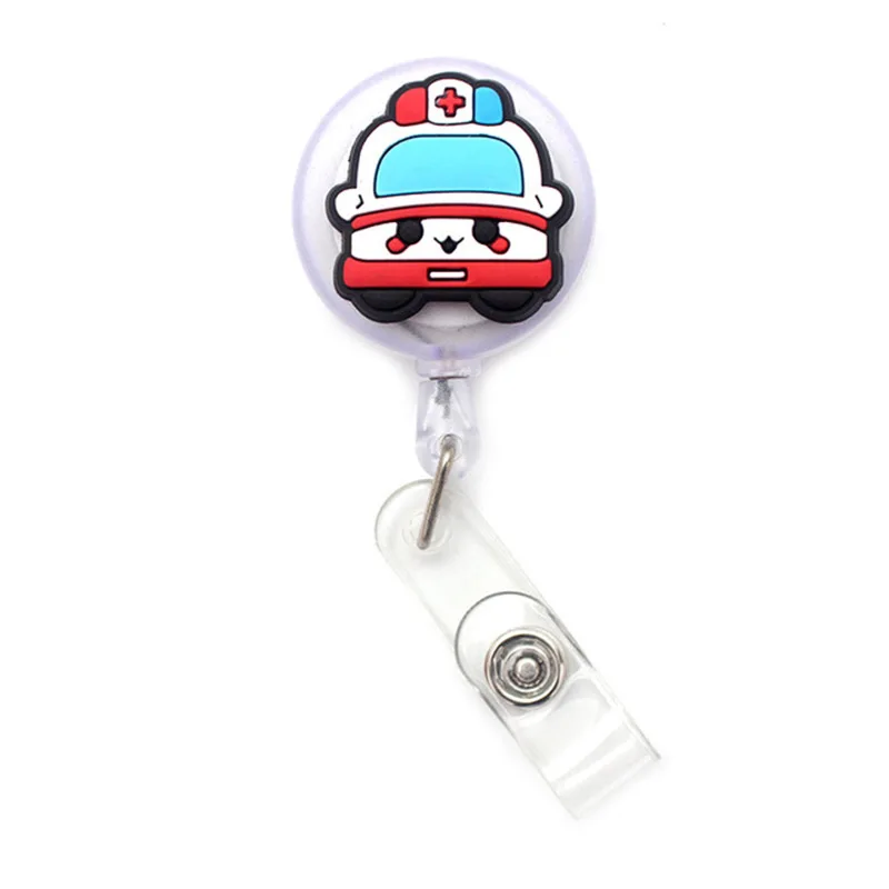 Porta Badge Retrattile a Tema infermieri e medicina 12 Portachiavi a forma di ambulanza