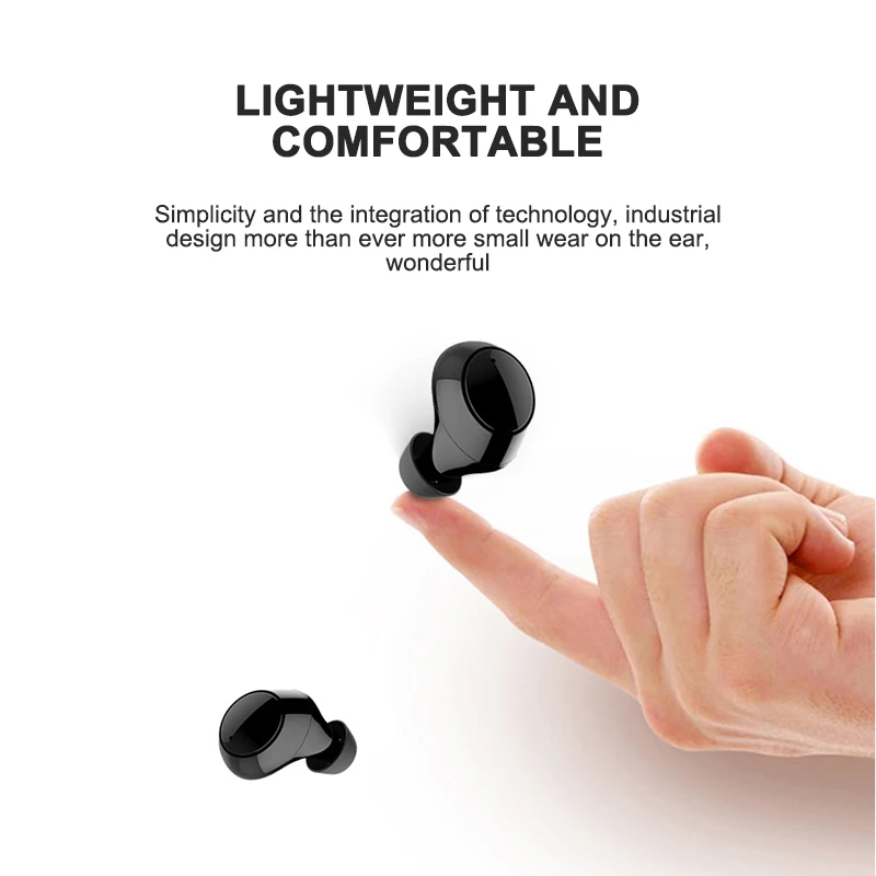 Wireless Bluetooth Earphone TWS Bluetooth 5.0 Stereo Bass Earphone Waterproof In Ear Noise Cancelling Earbuds Gaming Headset