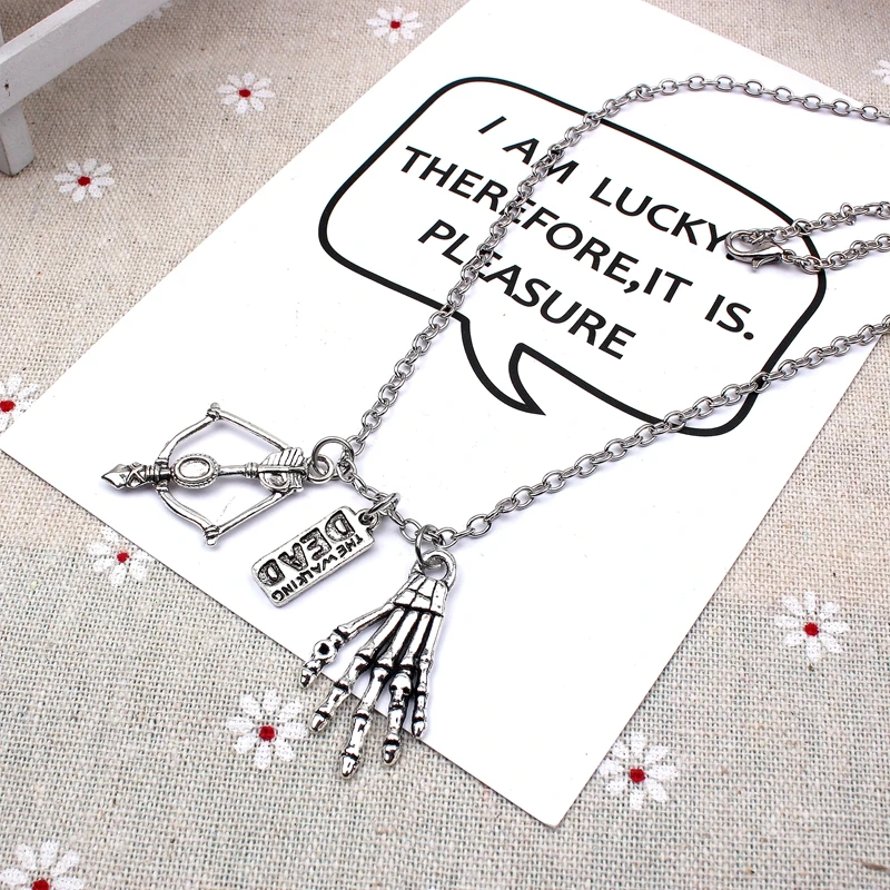 Новинка модное ожерелье Ходячие мертвецы рука и лук подвеска со стрелой модные