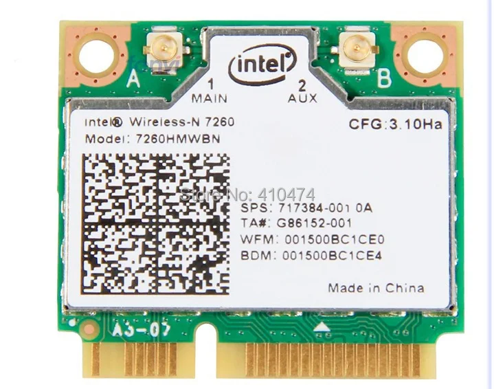 Новинка для Intel Wireless-N 7260 7260HMWBN 802.11bgn Half MINI PCI-E Wi-Fi Bluetooth4.0 карты ACER/ASUS/Samsung /Toshiba |