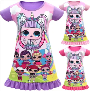 

L.O.L. SURPRISE! New Dolls Dress For Girls Summer Night Dress Wedding For baby Girls Princess Birthday Party vest Kids Dress