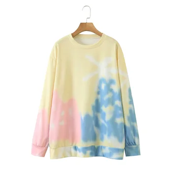 

2020 Harajuku Hoodie Women Streetwear Autumn Long Sleeve Top Round Neck Pullover Casual Oversized Ladies Sweatshirt Fashion