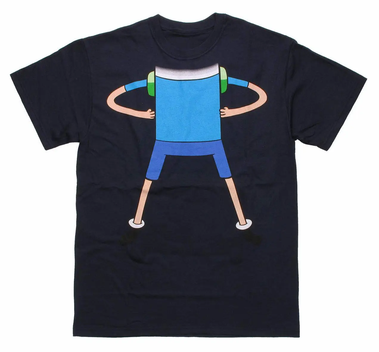 Reversible Mask Costume Adventure Time Finn tshirt free shipping Unisex New Fashion t shirt men Navy Blue T-ShirtCartoon | Мужская