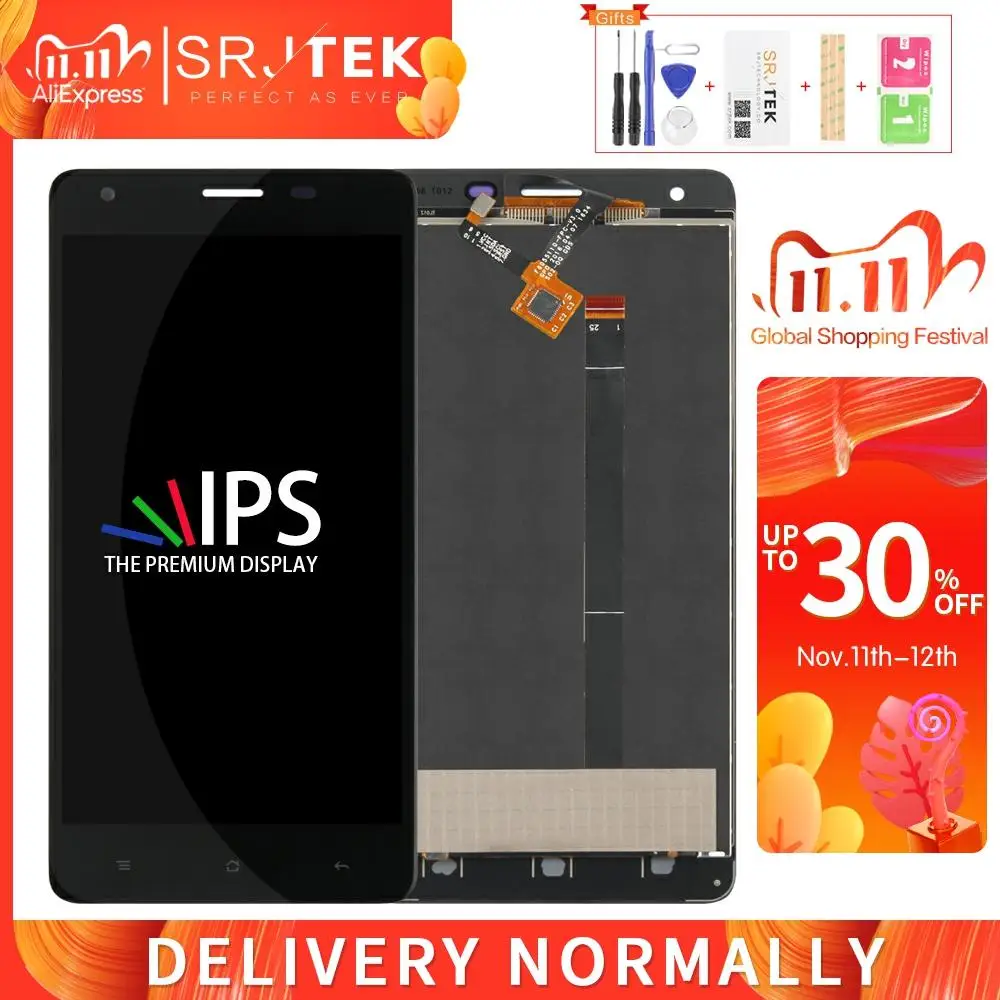 Srjtek для Oukitel K6000 pro ЖК-дисплей Матрица + сенсорный экран дигитайзер полная сборка 5
