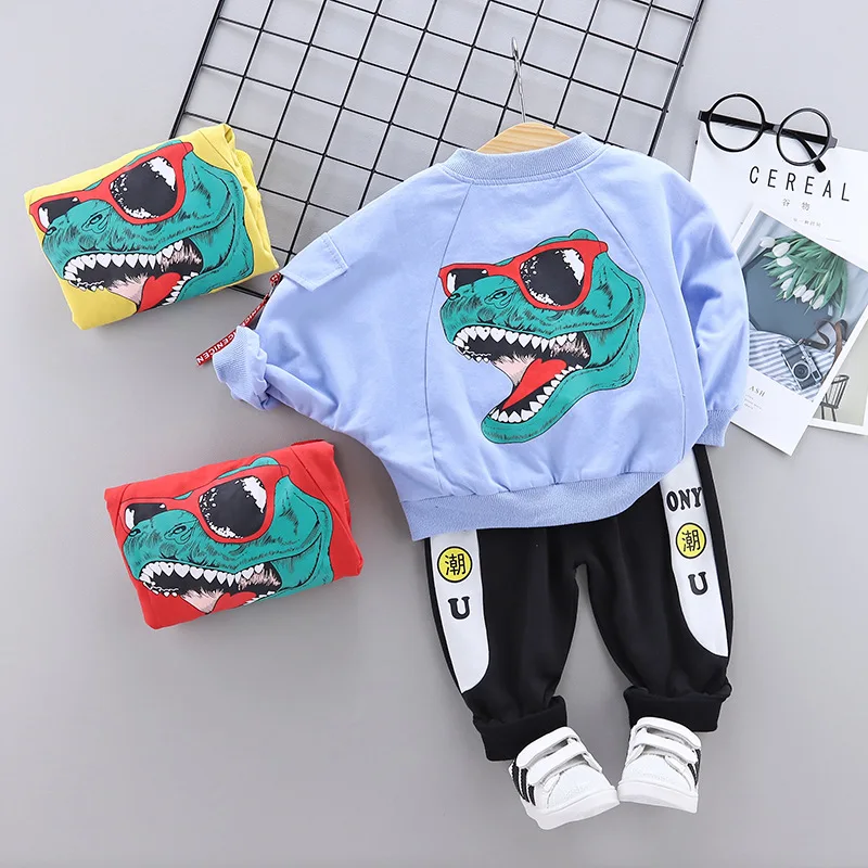 

3pieces set autumn children's leisure clothing sets kids baby boy suit Boy's jacket pants T-shirt boys clothes 1-4Y