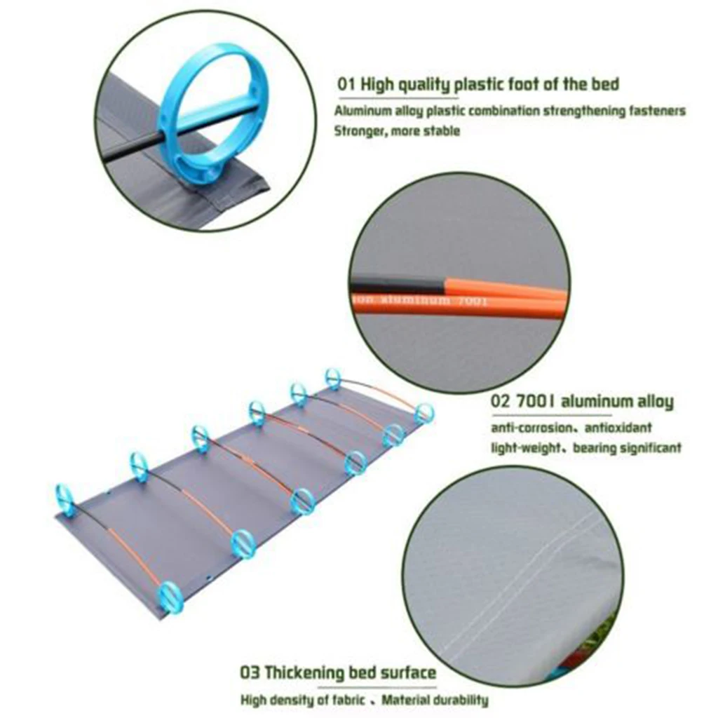 185cm Outdoor Portable Folding Camping Cot Bed Sleeping Gear Hiking Guest Travel 185cm Outdoor Portable Folding Camping Cot Bed Sleeping Gear Hiking Guest Travel
