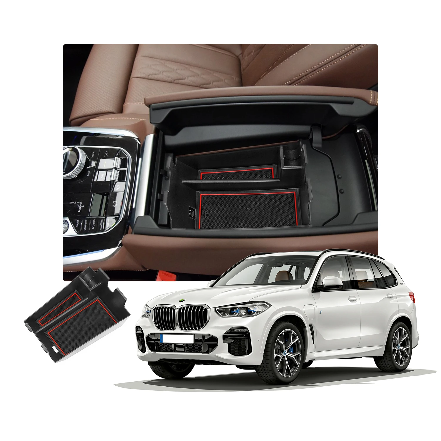RUIYA центральный автомобильный подлокотник хранения Коробка для 2019 BMW X5 G05 укладка