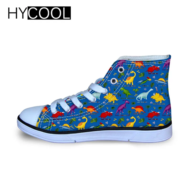 HYCOOL/Детские кроссовки с милым рисунком динозавра из мультфильма; кроссовки на плоской подошве; спортивная обувь для бега; дышащий светильник; обувь для прогулок и тенниса - Цвет: HMO321AT
