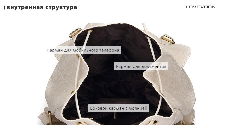 Женский школьный рюкзак из искусственной кожи PU Lovevook, ранец школьный для девочек подростков с двумя твердыми карманами, розовые портфели школьные с застежкой шнурка для всех сезонов