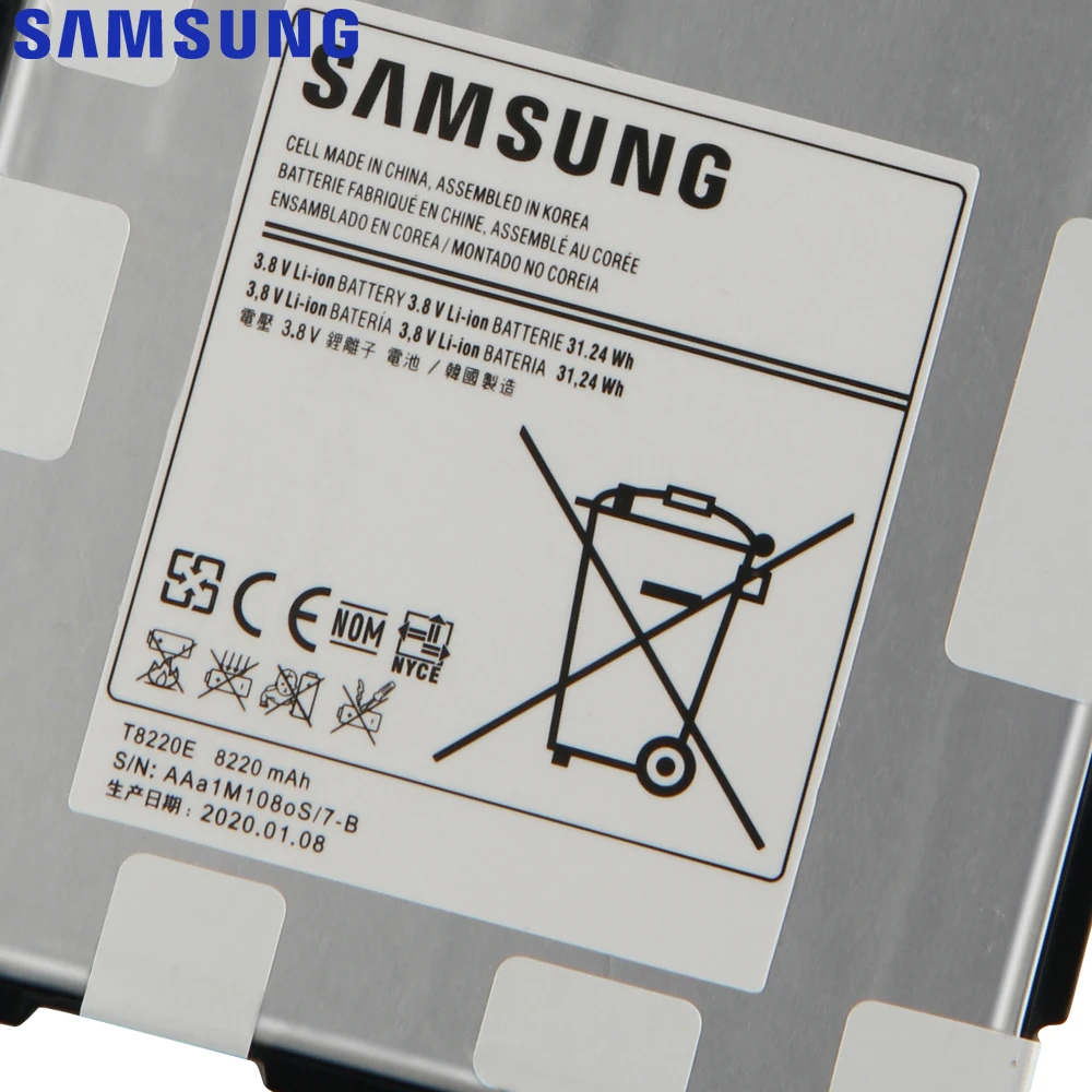Оригинальный аккумулятор SAMSUNG T8220E для Samsung Galaxy Note 10 1 Tab Pro P600 SM T520 4 T530 3 8 0 T310 T320|battery