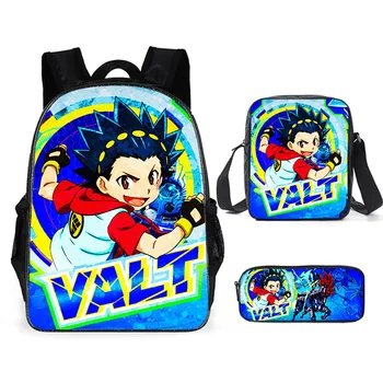 

Cool Kids School Bag 3Pcs/set Anime Beyblade Burst Evolution School Bags Backpack for Girls Boys Orthopedic Schoolbags