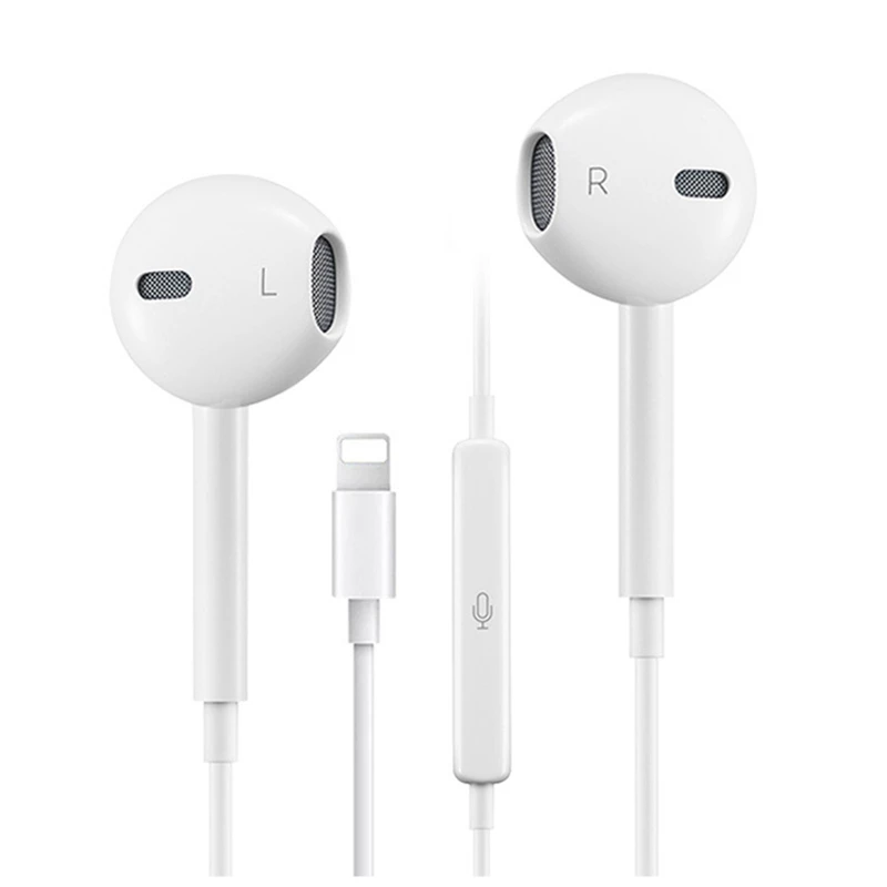Проводные Bluetooth наушники в ухо для iPhone 7 8 Plus X XR XS MAX 11 Pro Max стерео звук наушники с микрофоном проводное управление