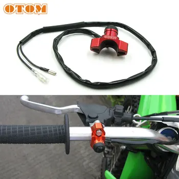 

OTOM Universal Motorcycle Handlebar Switch E-Bike Motor Starter Flameout Kill Button Single Switchs CNC Aluminum Dirt Bike Parts
