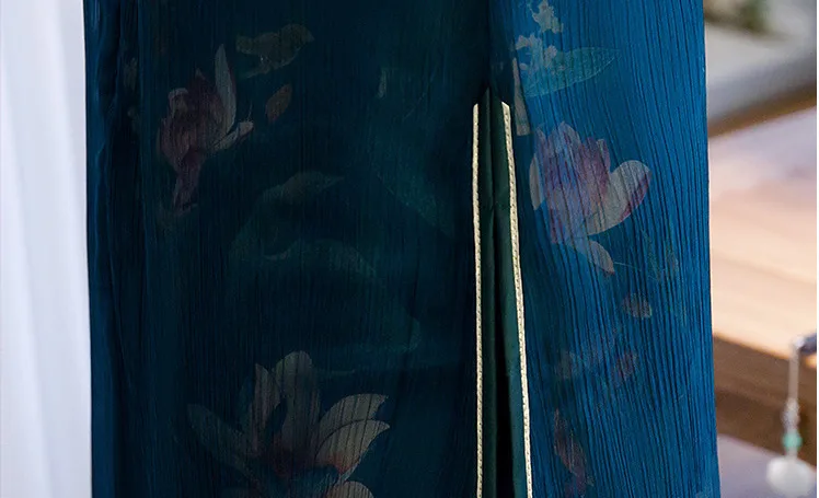 SHENG COCO Plus Size 4XL Vietnam Slik Qipao Loose Cheongsam Dress Woman Satin Cheongsam Two-Piece Modern Evening Ms Clothing