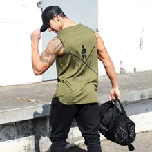 Стильный хлопковый мужской жилет для занятий спортом на открытом воздухе, дышащий жилет с черепами