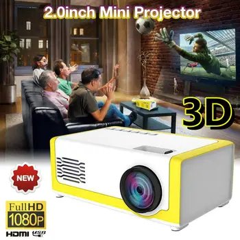 

Mini Portable Projector YG300 3D HD LED Home Theater Cinema 1080p AV USB Support HDMI Mobile Beamer For Smartphone Projectors