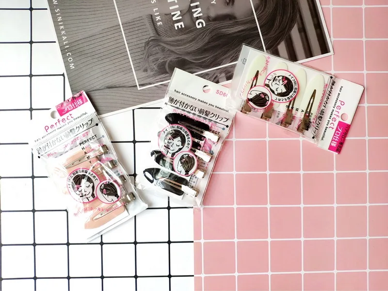 Бесшовные заколки для волос в японском стиле макияжа аксессуары волос|Флажки