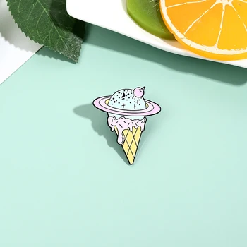 

Summer fresh ice pin accessories simple Starry Sky Fruity Cone cute pin badge brooch backpack lapel Neckline jewelry gifts