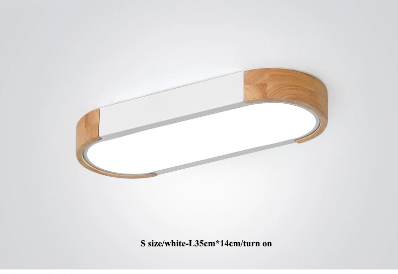 Скандинавский деревянный Rectange Dimmable потолочный светильник s гостиная многоцветный сплав светодиодный потолочный светильник спальня светодиодный потолочный светильник