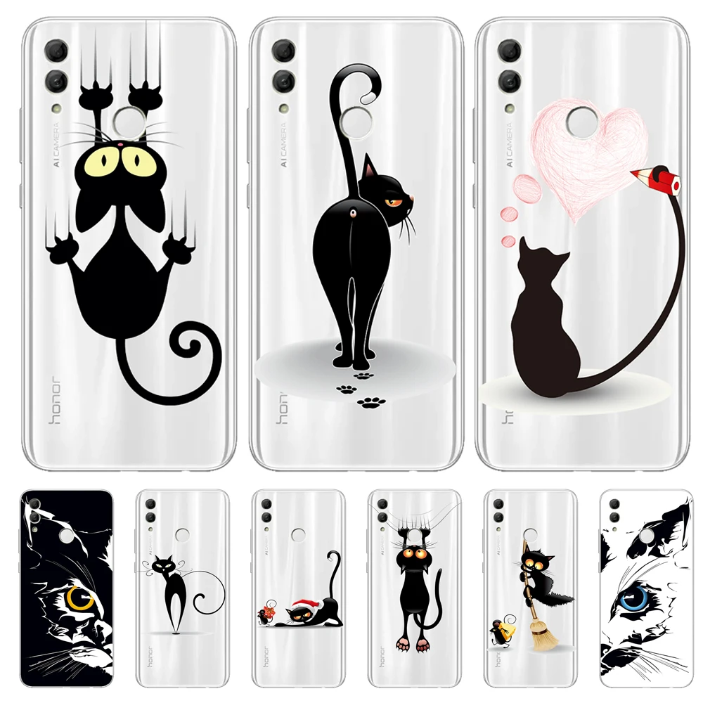 

Cat cartoon LUXURY GIFT For Huawei Honor 10 9 8 8X 8C 7A 7C 7X 7 6X 9X 6A 20 Pro V20 20i Lite phone Case Cover Funda Coque Etui