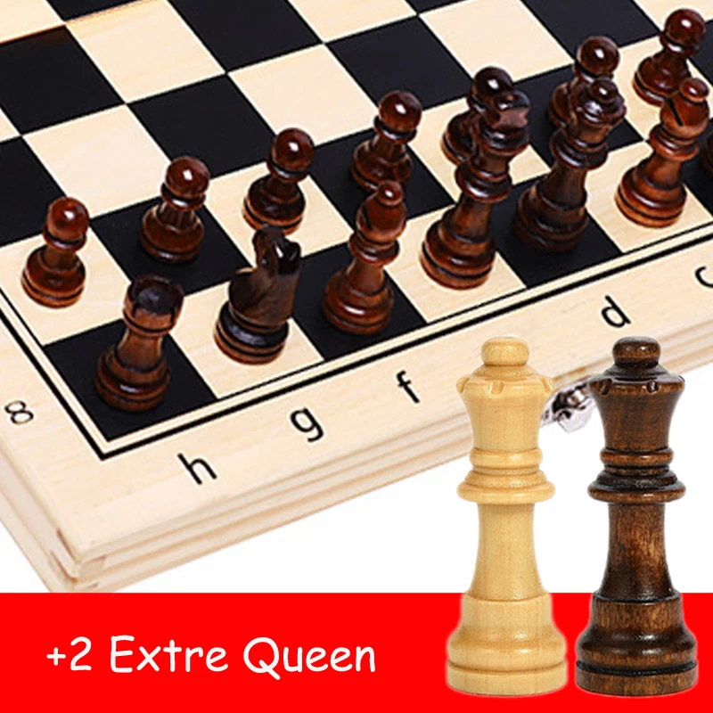 

Safety Magnetic Wooden Folding Chess Set with Felted Game Board Interior for Storage Adult Kids Beginner Children Gifts 62-0001