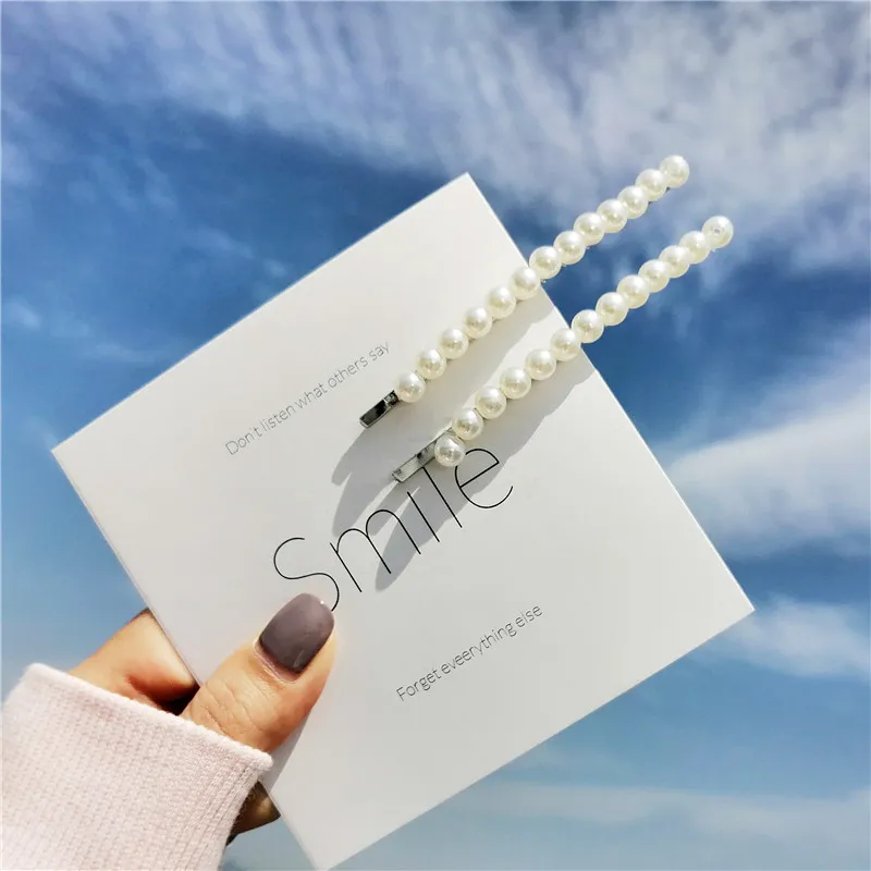 FCS1454 17 км Мода Имитация-заколки для волос с жемчугом для женщин девочек Элегантный свадебный комплект заколок для волос женские корейские ювелирные изделия оптом - Цвет: FCS1454