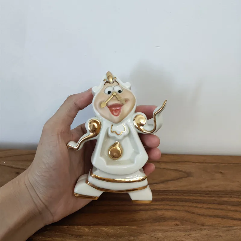 

Cartoon Beauty and The Beast Teapot Mug Mrs Potts Chip Cogsworth Clock Collection Ceramics Tea Pot Cup Set Creative Xmas Gift