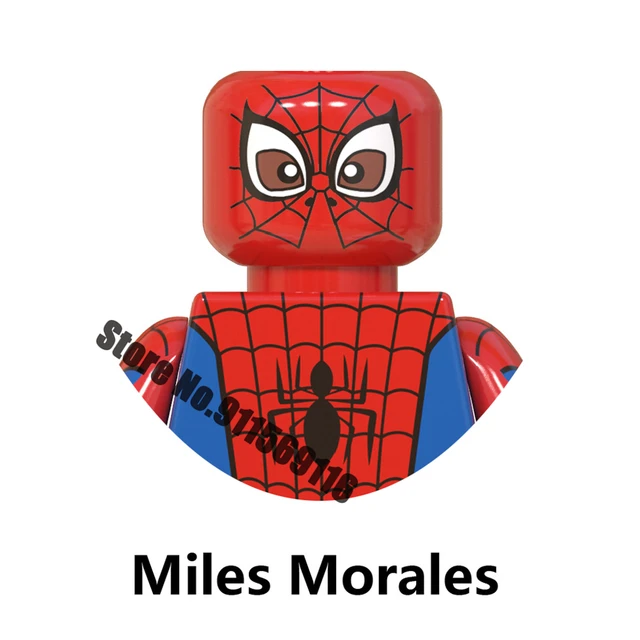 Superhero Spiderman Suit Building Blocks Bricks Mysterio Peter Parker Miles Morales Action Figures Kids Toys Christmas Gifts I-WM631