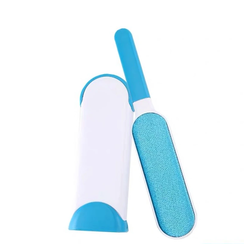 Blue large Пылезащитная статическая щетка сильная липкая волшебная меховая щетка двухсторонняя многоразовая Машинка для удаления катышков с одежды чистящие щетки Волшебная Чистая щетка для удаления шерсти домашних животных - Цвет: Blue large