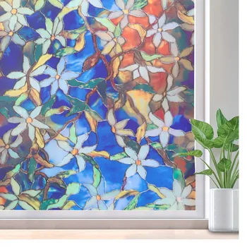 

LUCKYYJ Window Film, Self-adhesive Privacy Films- for Home Office Removable Window Tint Film Heat Control Anti UV Window Sticker