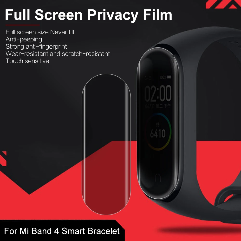 Для mi Band 4 уединение Анти-шпион мягкая Гидрогелевая HD пленка для экрана Защитная крышка для лица для Xiao mi браслет для смарт-часов аксессуары