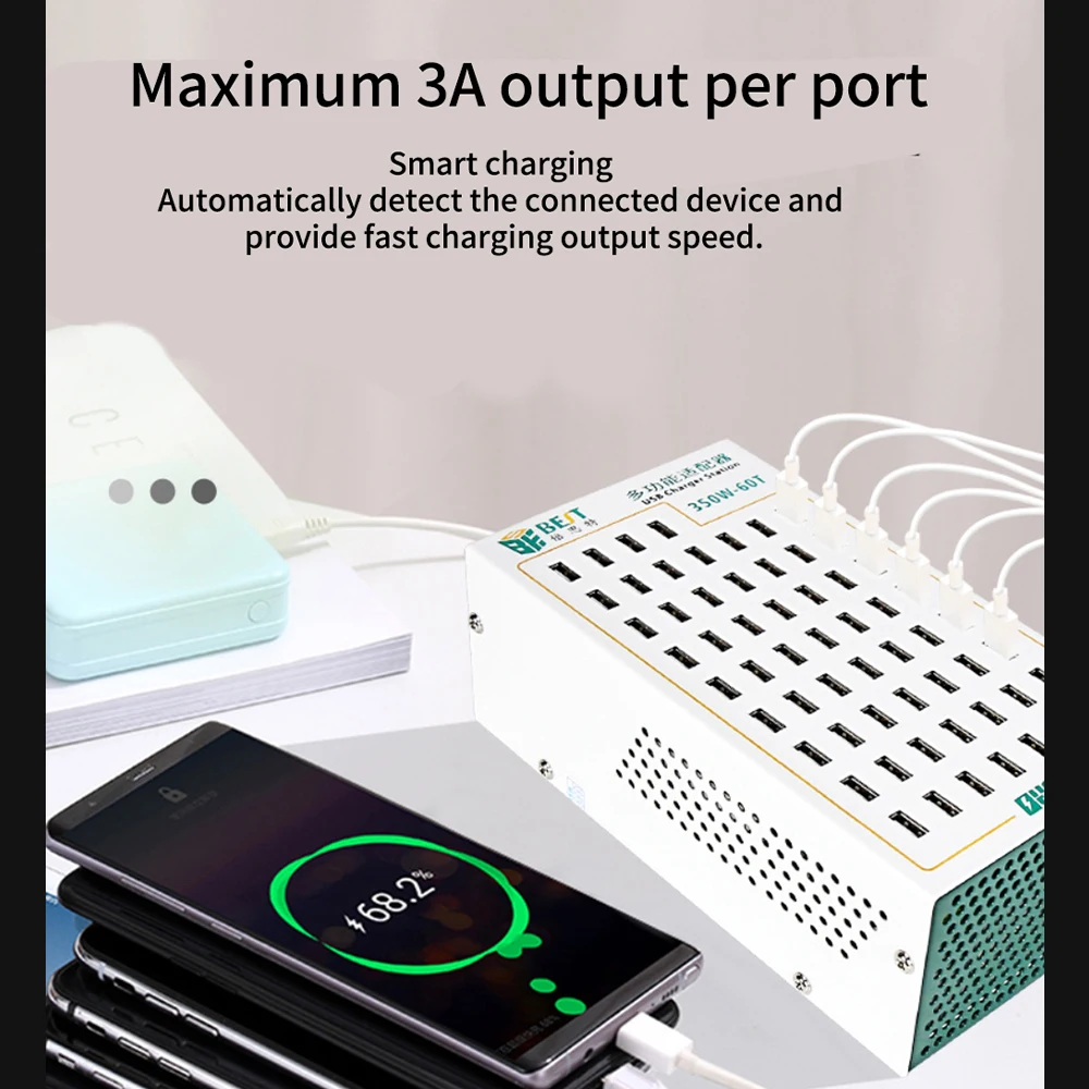 

350W Multifunction Adapter 60 Port USB Interface Charging Station PD Fast Charger USB Charger Quick Charge 60t-350a