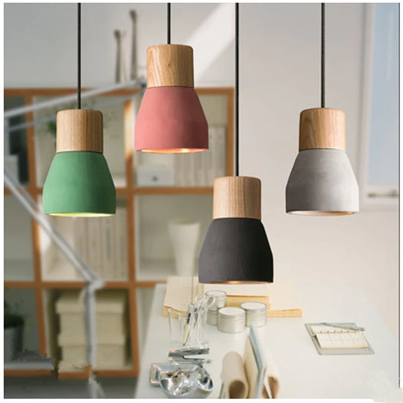 

Loft Industry Retro Small Cement Pendant Light Restaurant Cafe Bar Racks Creative Personality Lighting