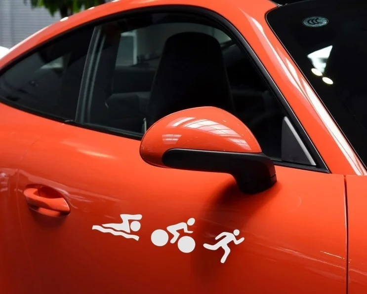 Триатлонная наклейка s swim Bike Run man окно или Бампер Окно Наклейка Декор наклейка s для ноутбука Наклейка на мотоцикл