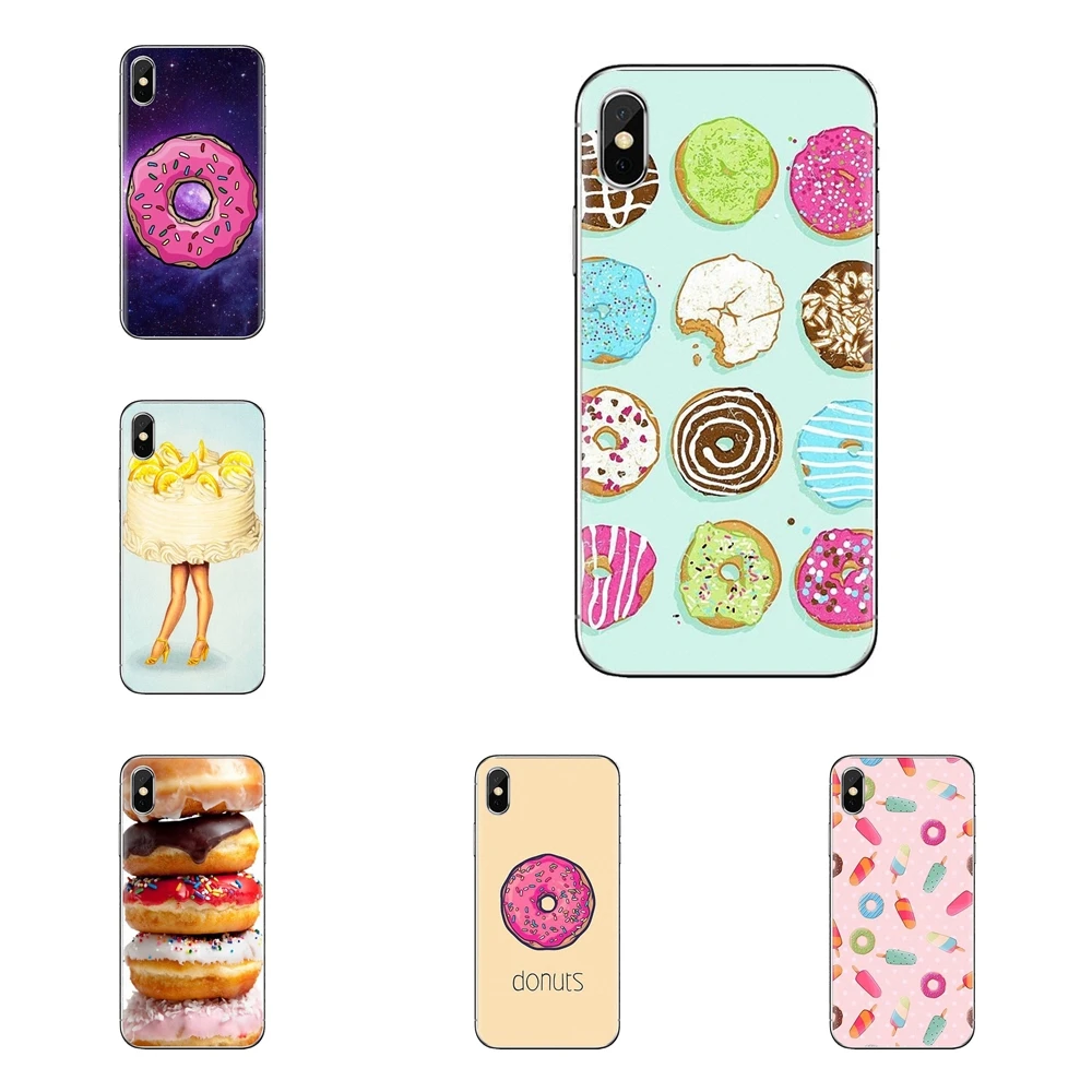 

Transparent TPU Cases For Huawei Honor 7X V10 6C V9 6A Play 9 Mate 10 Pro Y7 Y5 P8 P10 Lite Plus GR5 2017 Donuts LOVE Candy Cake