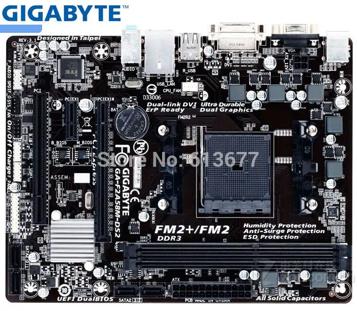 Бесплатная доставка 100% оригинал 100% новая материнская плата для Gigabyte ga-f2a58m-ds2 FM2 +/FM2 DDR3 Оперативная память 64 г Desktop mainborad