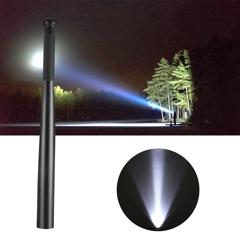 

Fashion LED Flashlight Baseball Style Design Super Bright Baton Flashlight 450 Lumens Emergency Self-Defense Lighting Flashlight