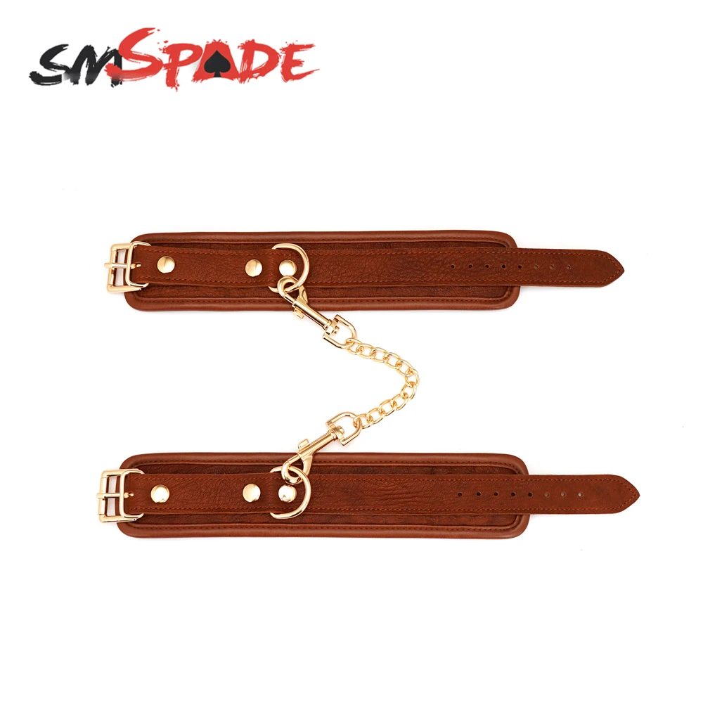 Кожаные наручники SMSPADE БДСМ бондаж игрушки для пар манжеты на запястье