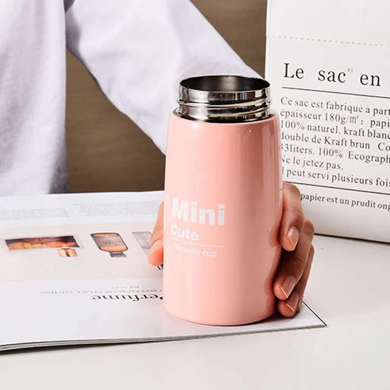 Cute Mini Insulated Cups 260ml Stainless Steel Tumblers Coffee Mug Travel Hot Water Thermos Portable Thermal 5