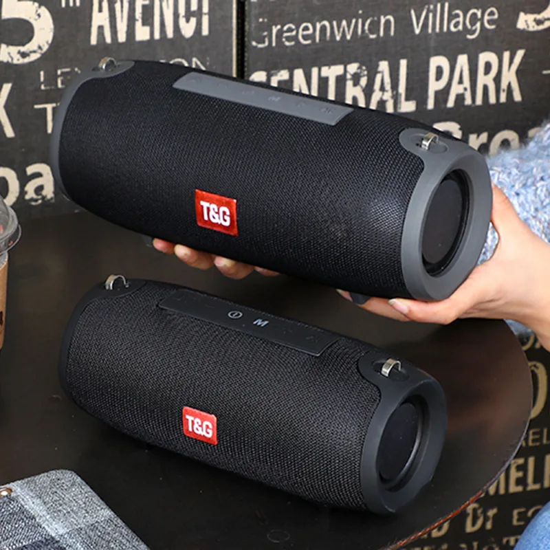 Беспроводная Портативная колонка с Bluetooth 20 Вт стереозвук бас сабвуфер fm радио