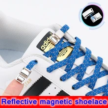 

Magnetic Shoelaces for Sneakers Elastic Laces without ties Kids Adult Quick Shoe lace Reflective No Tie Shoe laces Rubber Bands