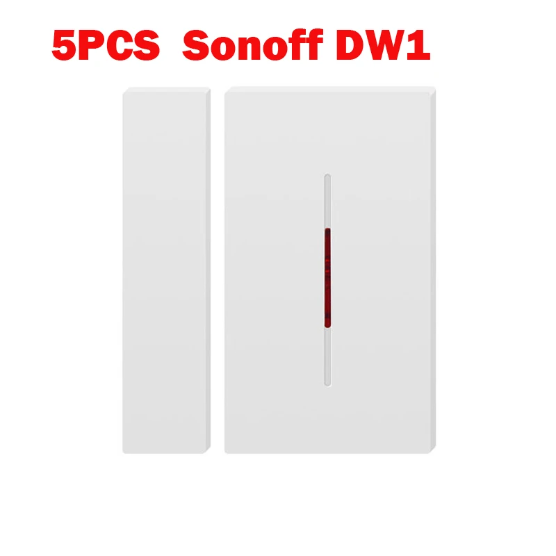 Интеллектуальный выключатель света SONOFF DW1 умный дом дверная и оконная сигнализация датчик вторжения и Sonoff RF Bridge 433 МГц для умного дома безопасности Наборы ewelink - Комплект: 5pcs DW1
