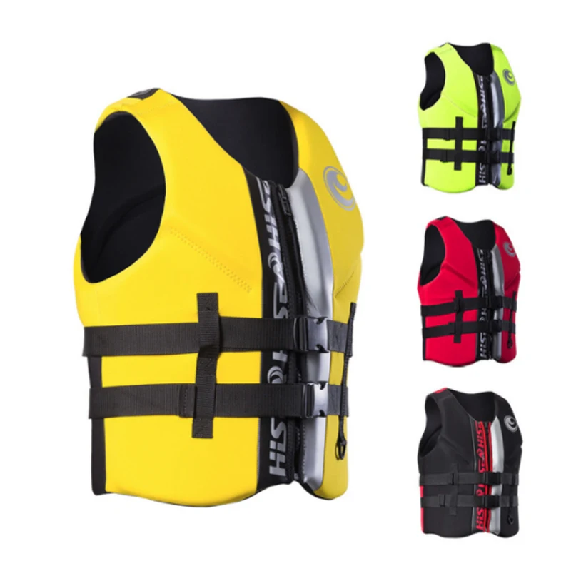 

Adult Kids Life Jacket Swimming Buoyancy Aid Neoprene Swim Float Vest PVC Jacket