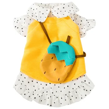 

Pet clothes summer thin section breathable watermelon pineapple cat clothes Teddy pet skirt small dog vest T-shirt cat outfit