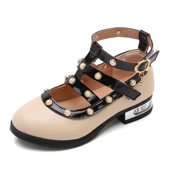 

Princess High Heels Leather Shoes Fashion Rivet Dress Shoes For Big Kids Clothes Girls Dance Shoes 3 To 4 5 6 7 8 10 12 Years