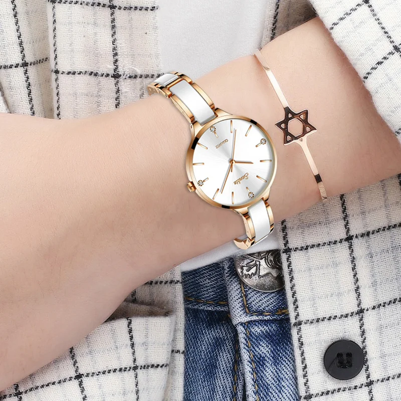 Sunkta Women Watch Ceramic Watch Women Simple Diamond Clock Casual Fashion Watch Sport Waterproof-5